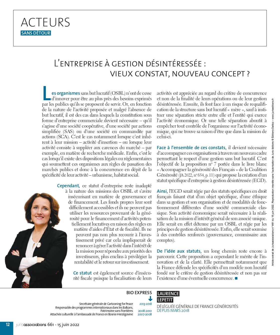 Illustration de l'article : L’entreprise à gestion désintéressée : vieux constat, nouveau concept ?