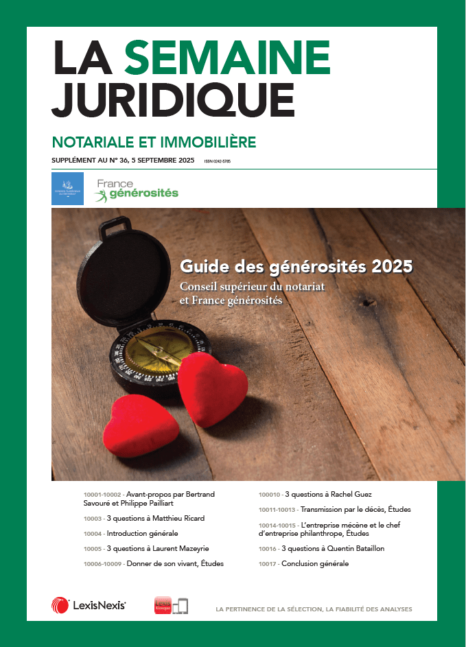 Couverture du guide des générosités 2025