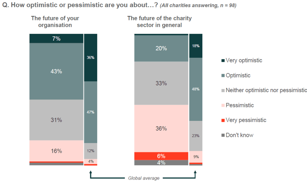 World Giving Report charity insights 2025 graphique pessimisme