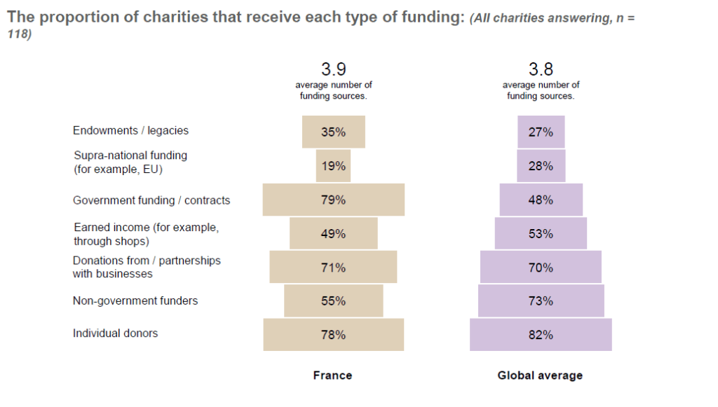 World Giving Report charity insight 2025 graphique sources financement
