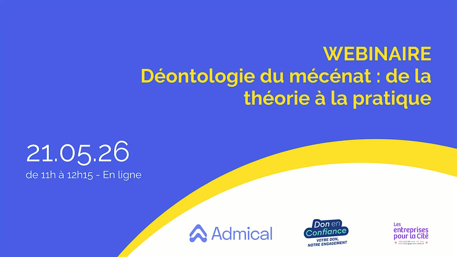 banniere webinaire déontologie mécénat