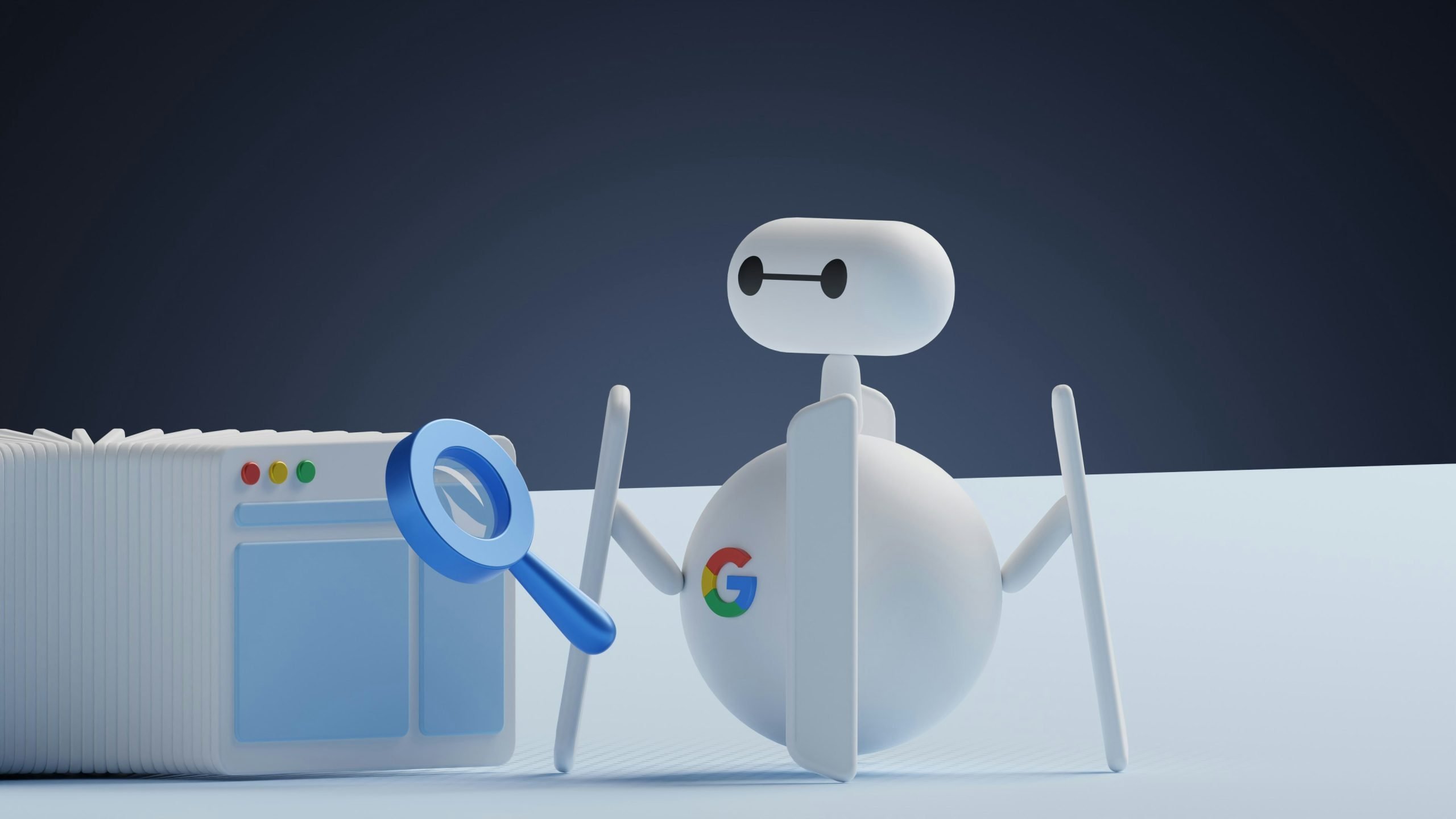 robot de google avec une loupe