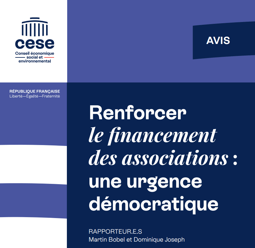Illustration de l'article : Publication de l’avis du CESE « Renforcer le financement des associations : une urgence démocratique »
