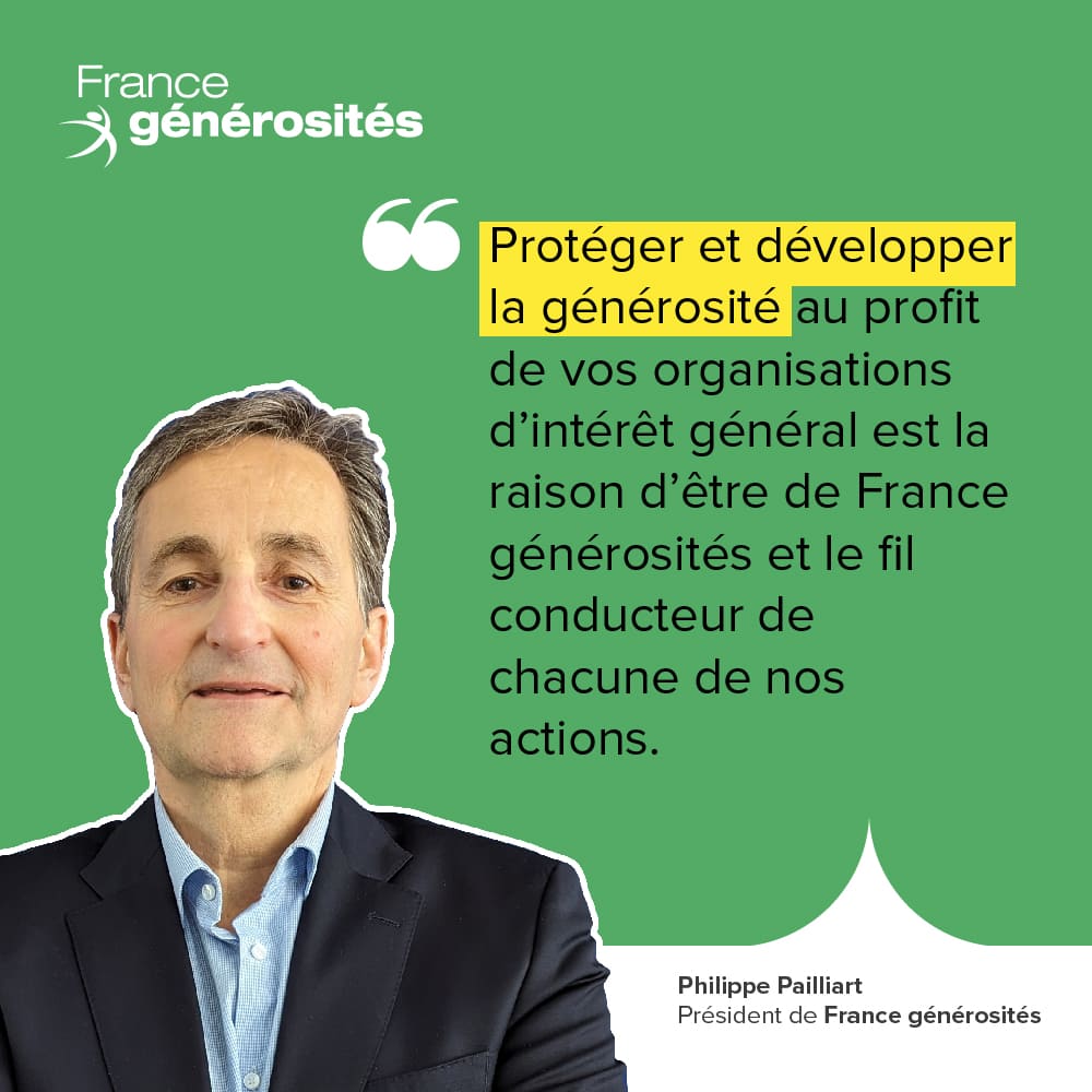 Illustration de l'article : Message de soutien du Président de France générosités en ce début 2025 difficile