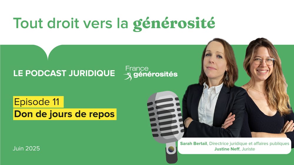 Illustration de l'article : #11 Don de jours de repos – Podcast “Tout droit vers la générosité”