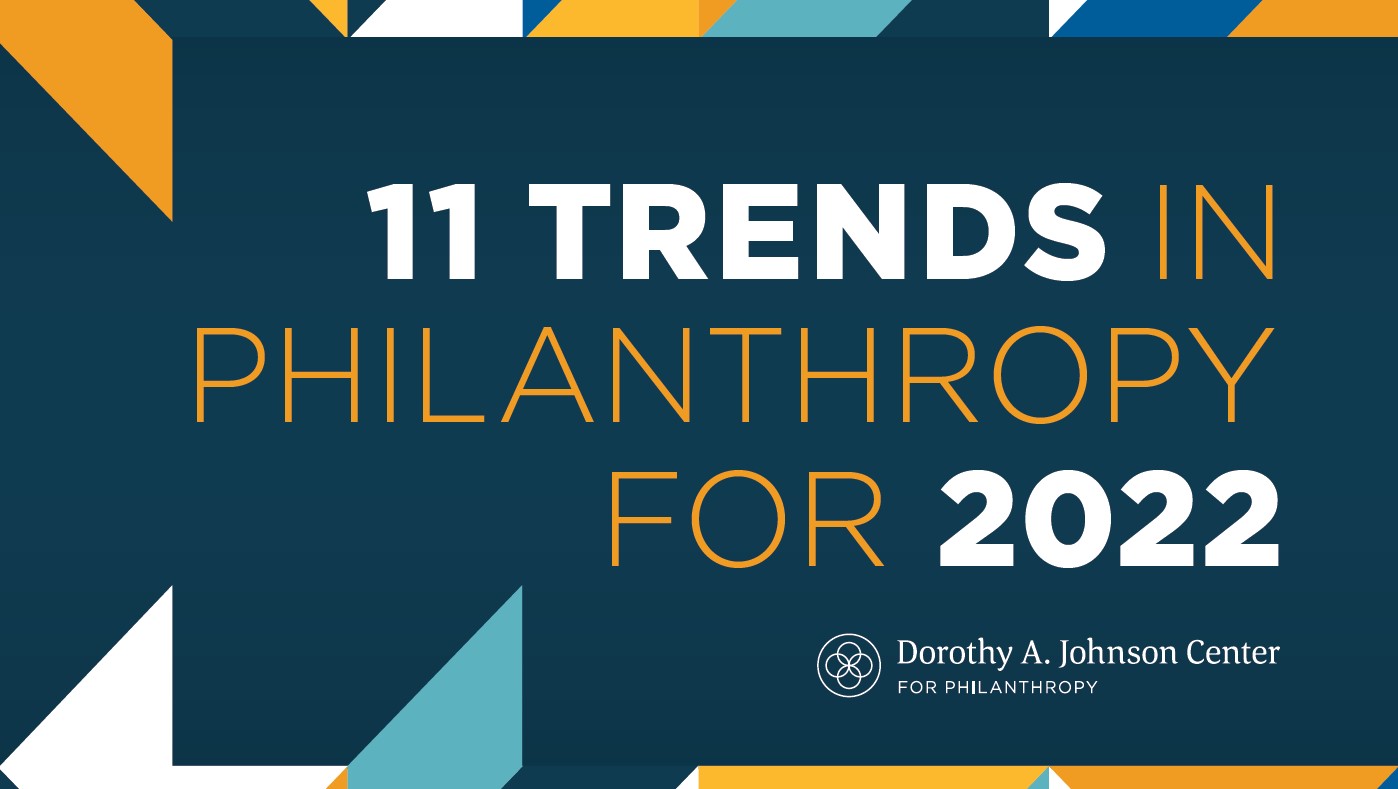11 tendances de la philanthropie pour 2022 - couverture