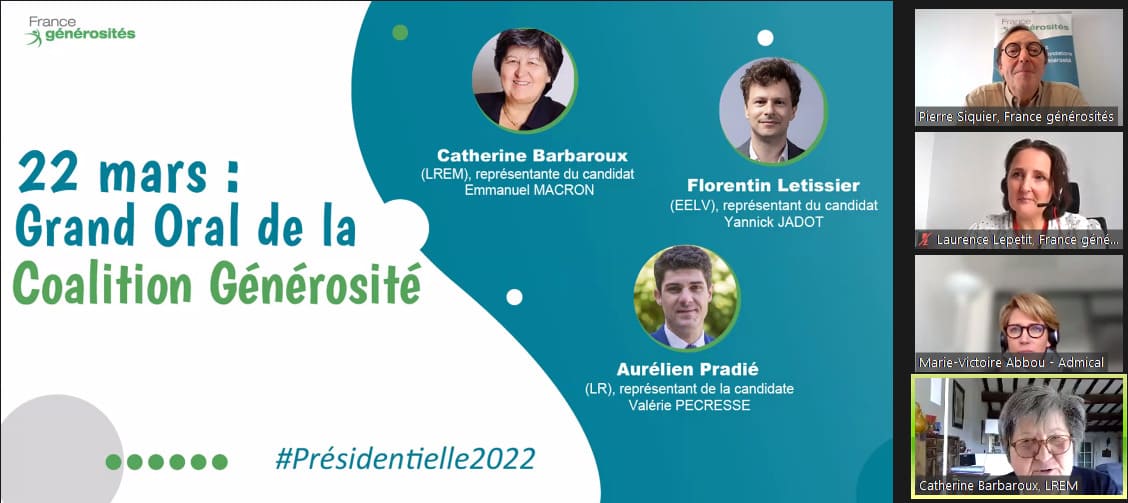 replay du grand oral de la coalition générosité - mars 2022 - engagements des candidats