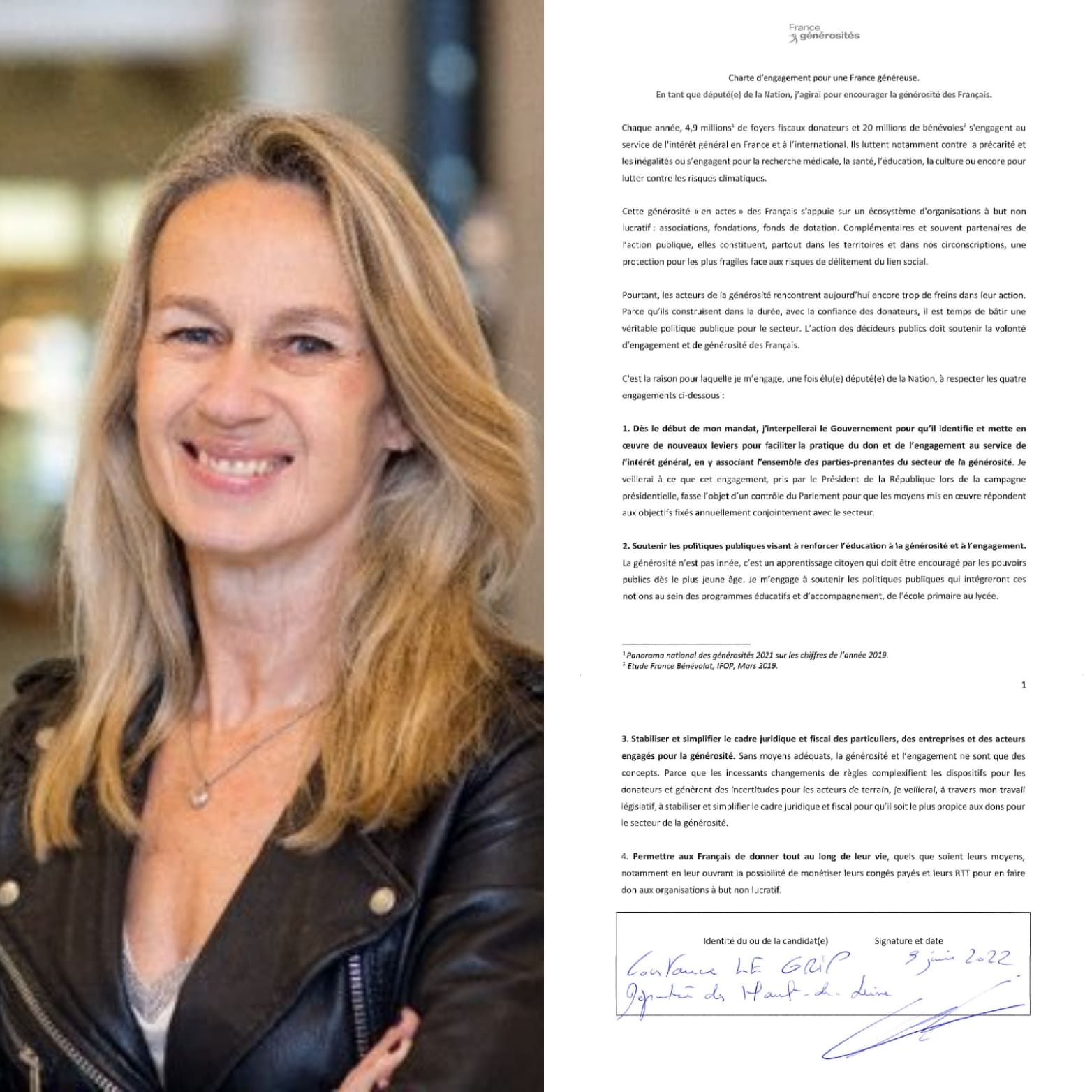 Charte d’engagement France généreuse - Constance Le gripp