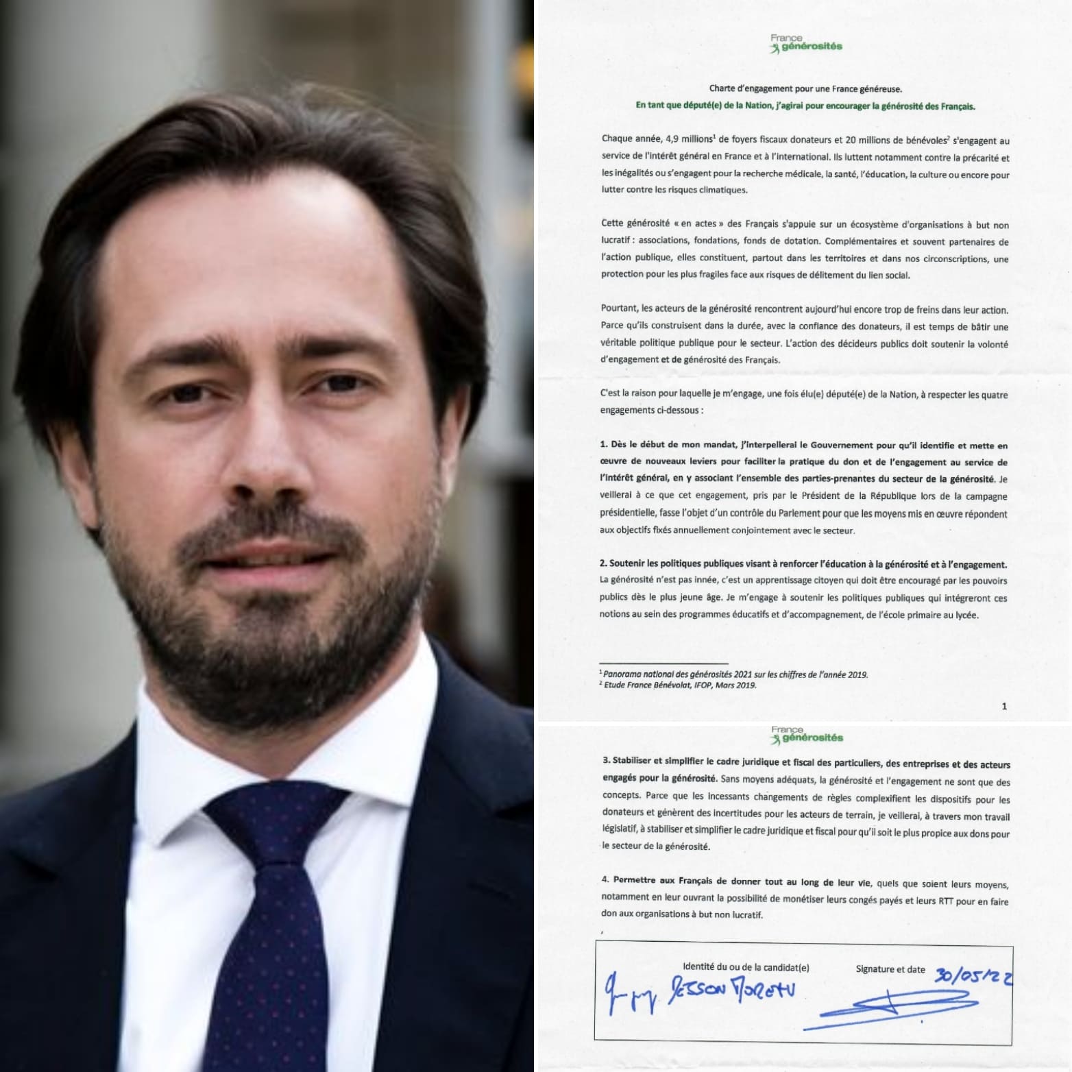 Charte d’engagement France généreuse - Gregory Besson Moreau