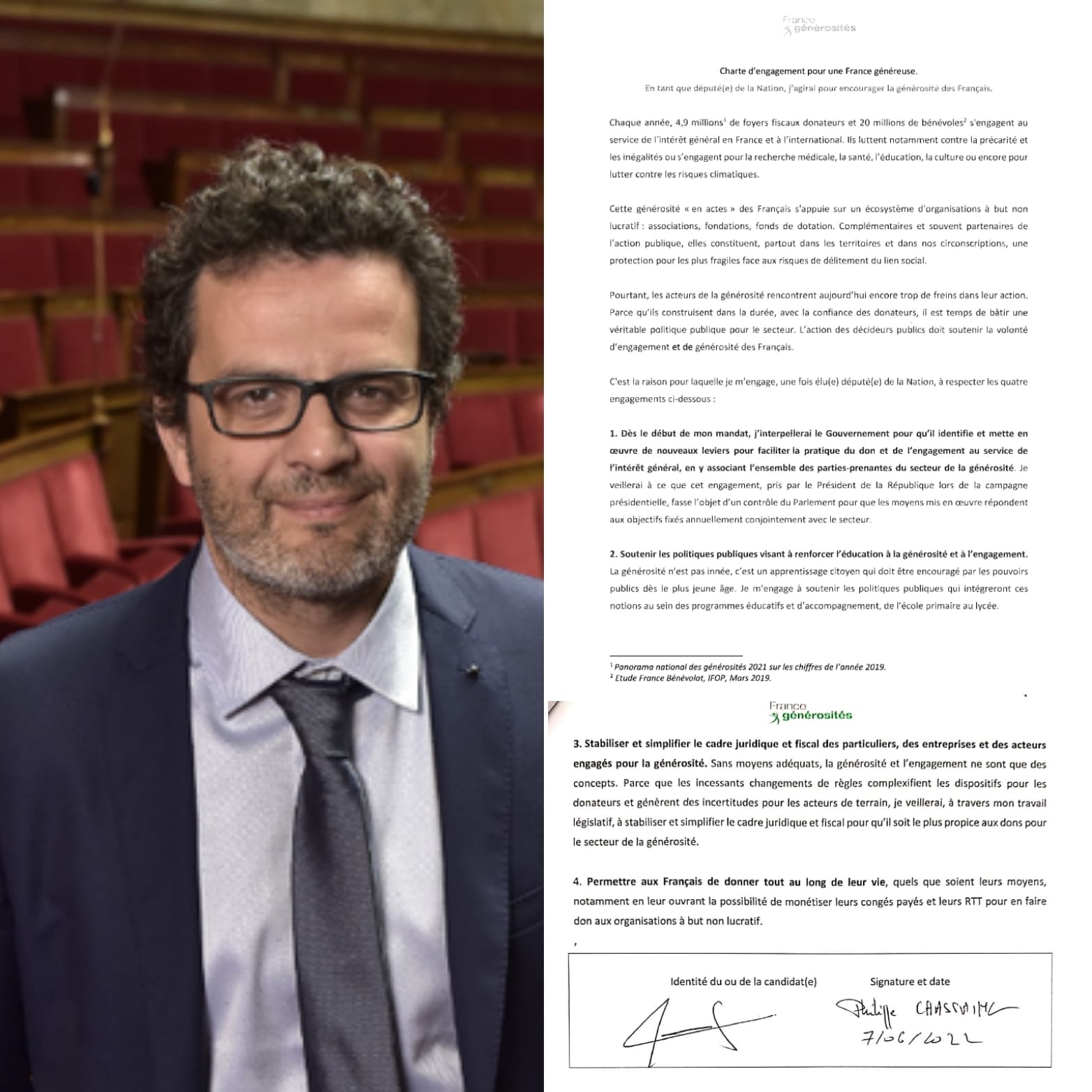 Charte d’engagement France généreuse - Philippe Chassaing