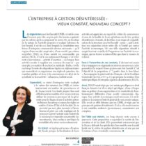 L’entreprise à gestion désintéressée : vieux constat, nouveau concept ?