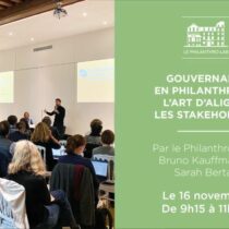 16 novembre – Conférence “Gouvernance en philanthropie : l’art d’aligner les stakeholders”