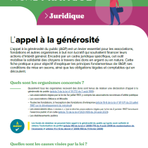 L’appel à la générosité du public
