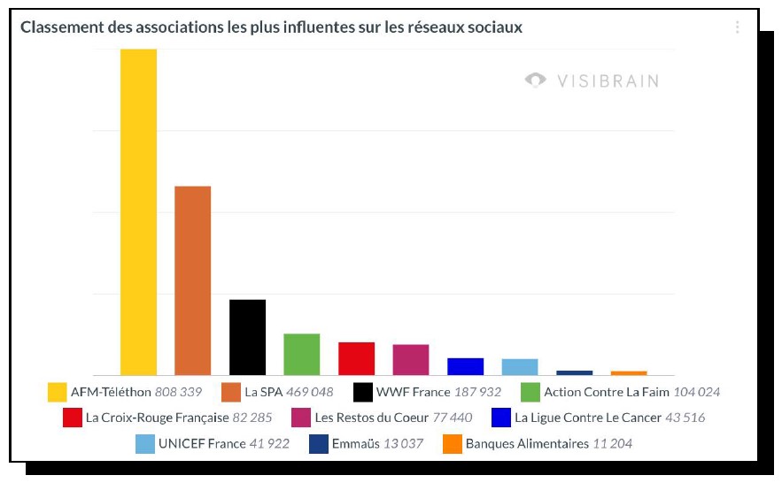 associations les plus influentes - secteur associatif sur les réseaux sociaux - visibrain