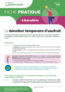 donation temporaire usufruit