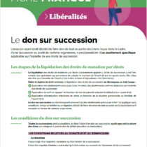 Fiche pratique – Le don sur succession