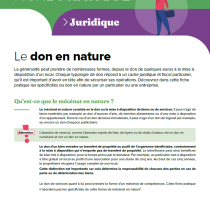 Fiche pratique : le don en nature