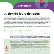 Le don de jours de repos au profit des OSBL