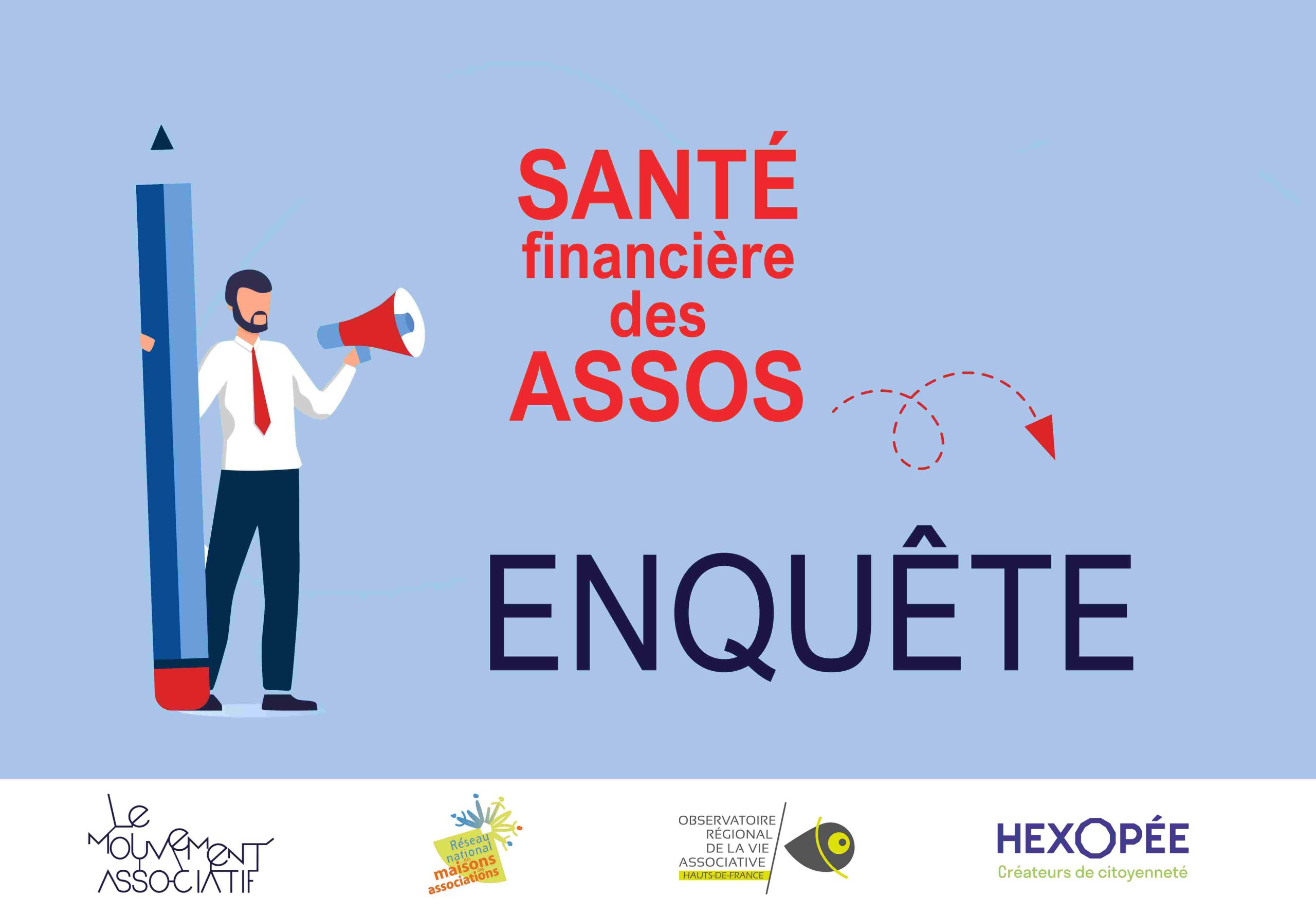 homme qui tient un haut parleur pour la santé financière des associations