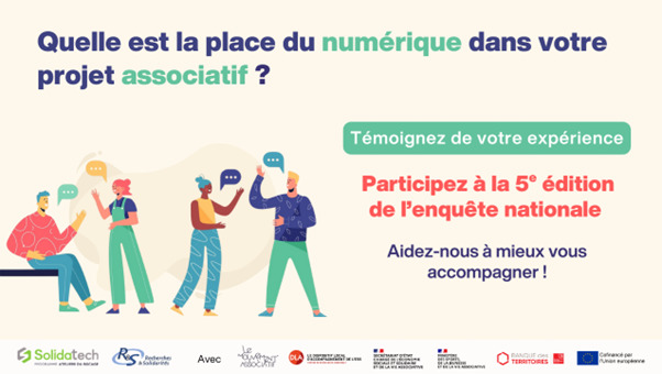 visuel lancement enquête place du numérique dans le secteur associatif
